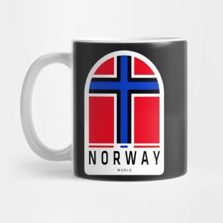 Norway Flag Sticker, For Norway Lovers Mug